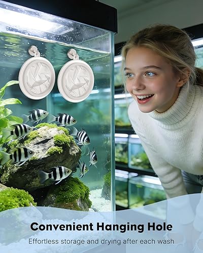 Miniatura 5 de Pawfly Paquete de 4 redes de camarones en salmuera, 200 mallas de tamiz de camarón de salmuera ultrafina para criadero de salmuera, red de