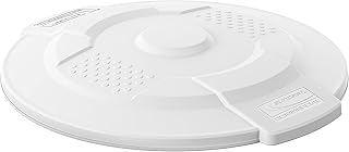 Suncast Commercial TCU20LIDW 20 gal Utility Trash Can Lid, White, 2.55" Height, 21.09" Width, 0 gallons Capacity, Polyprop...