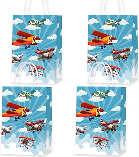 Miniatura 6 de YNOUU Bolsas de golosinas para aviones  Bolsas de golosinas para fiestas de avión, bolsas de regalo de aviones, suministros de fiesta de baby shower