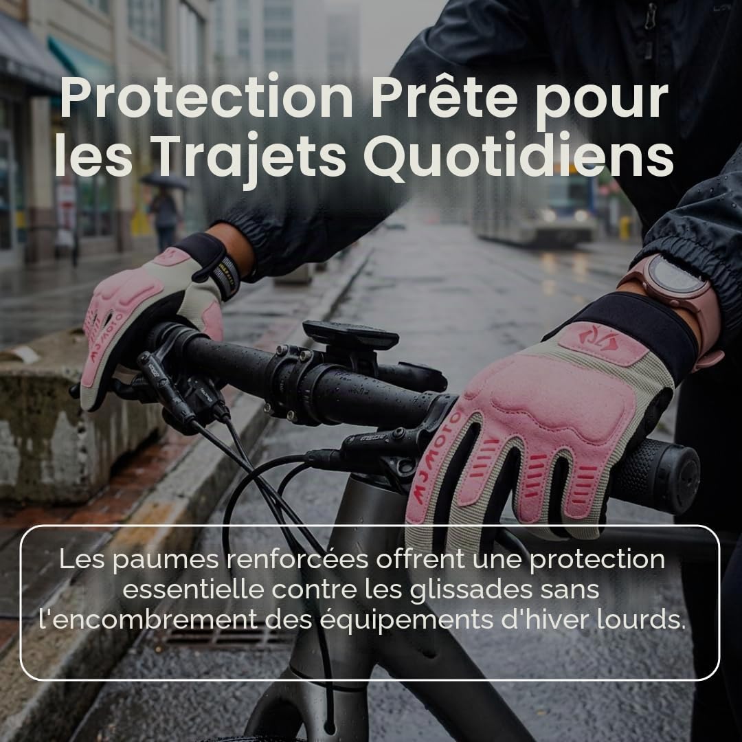 Gants de moto d'été respirants roses pour femme, gants de moto antidérapants pour écran tactile, VTT, VTT, course sur route
