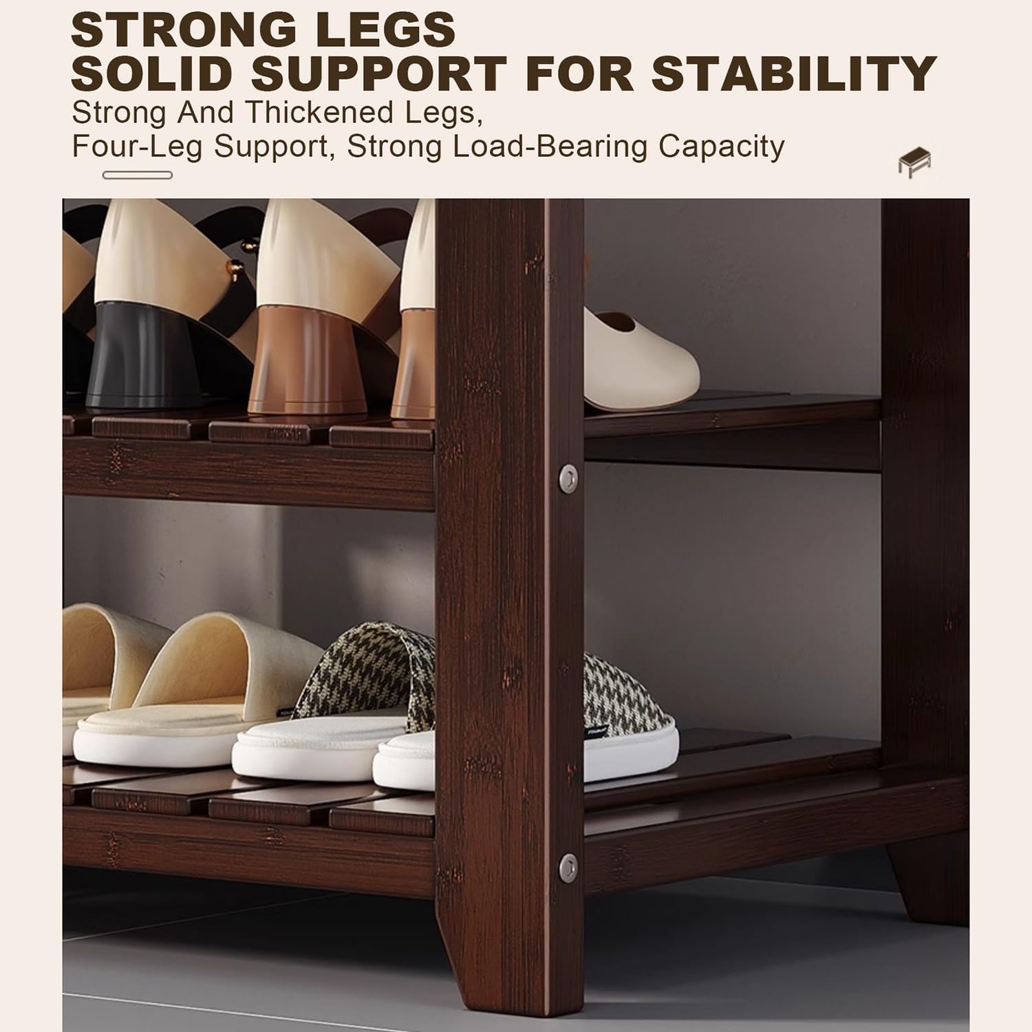 Shoe Storage Cabinet Cabinets Hallway Slim Cupboard Cupboards Hallways Slimline，2-Tier Wooden Shoe Rack Bench with Cushion Seat - Entryway & Mudroom Storage Cabinet - Stylish Side Storage fo