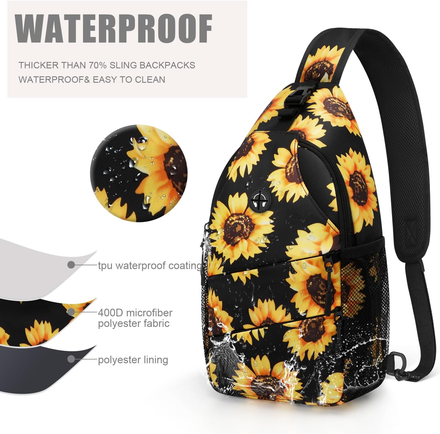 Crossbody Bags for Women Men Trendy Sling Bag Backpack Casual Chest Bag with Convertible Shoulder Strap - Image 4