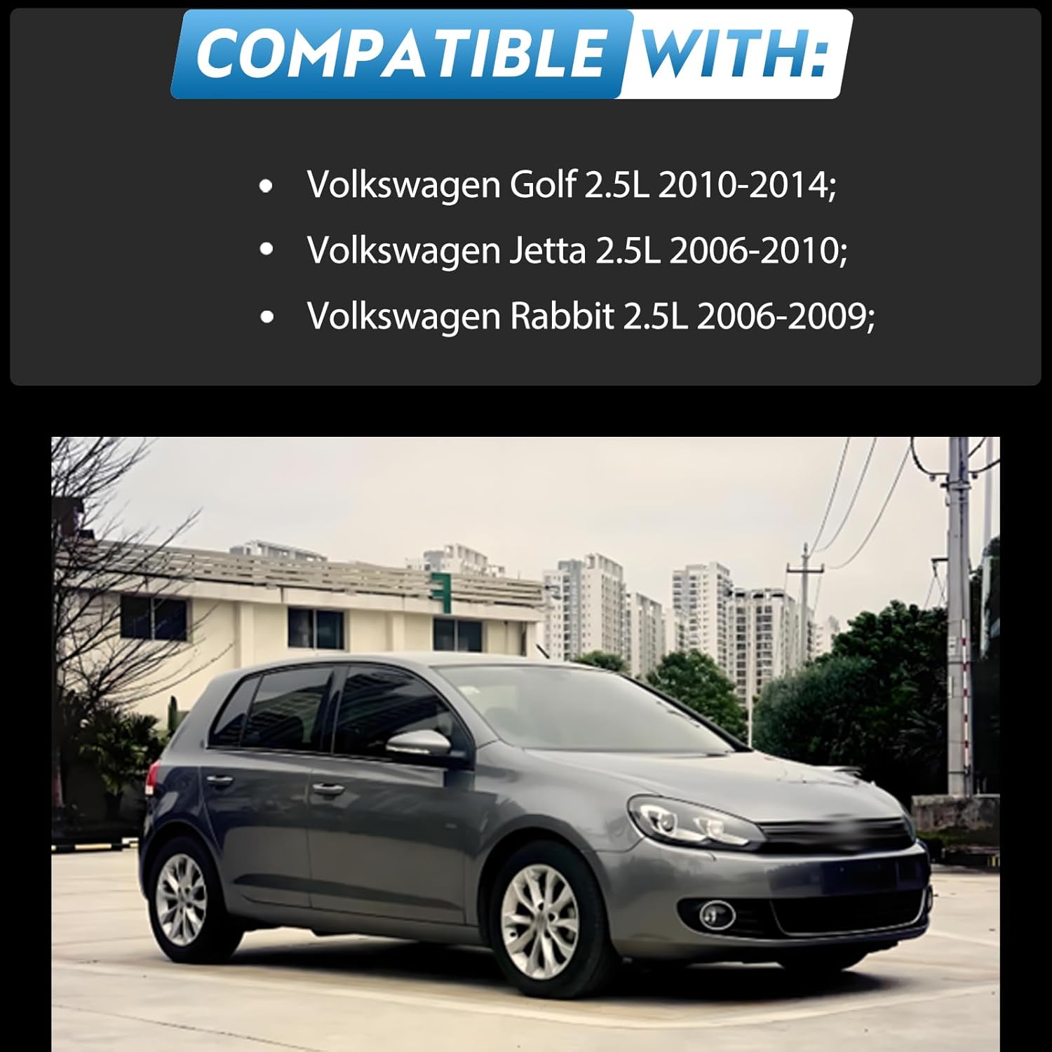 38314 & 38315 Drive Belt Tensioner 36105 & 36106 Idler Pulleys K050418 & 5PK925 Serpentine Belt Fit for VW Golf 10-14 for Jetta 06-10 for Rabbit 06-09 2.5L