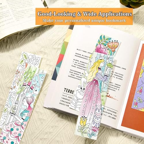 [4Pack] Pocket Watercolor Painting Book, Watercolor Paint Bookmark Portable Watercolor Paint Kit, Improve Creativity And Concentration For Artist Beginning Aldult Painters Kids (Set Of 4 Books - Abcd) #TOP4