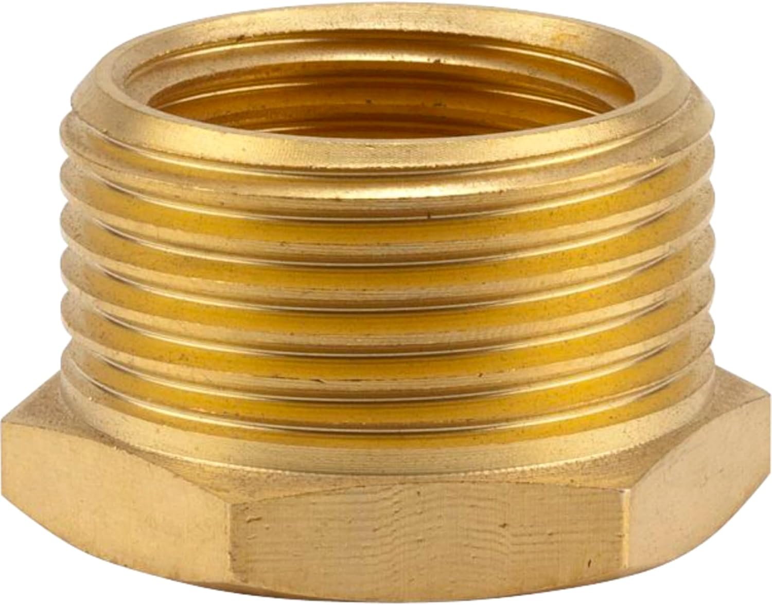Gardena Brass Reducer: Brass Connecting Piece to The Pipe Connection with a Quick Coupling, 26.5 mm (3/4 ") - AG / 21 mm (1/2") - IG (7270-20)