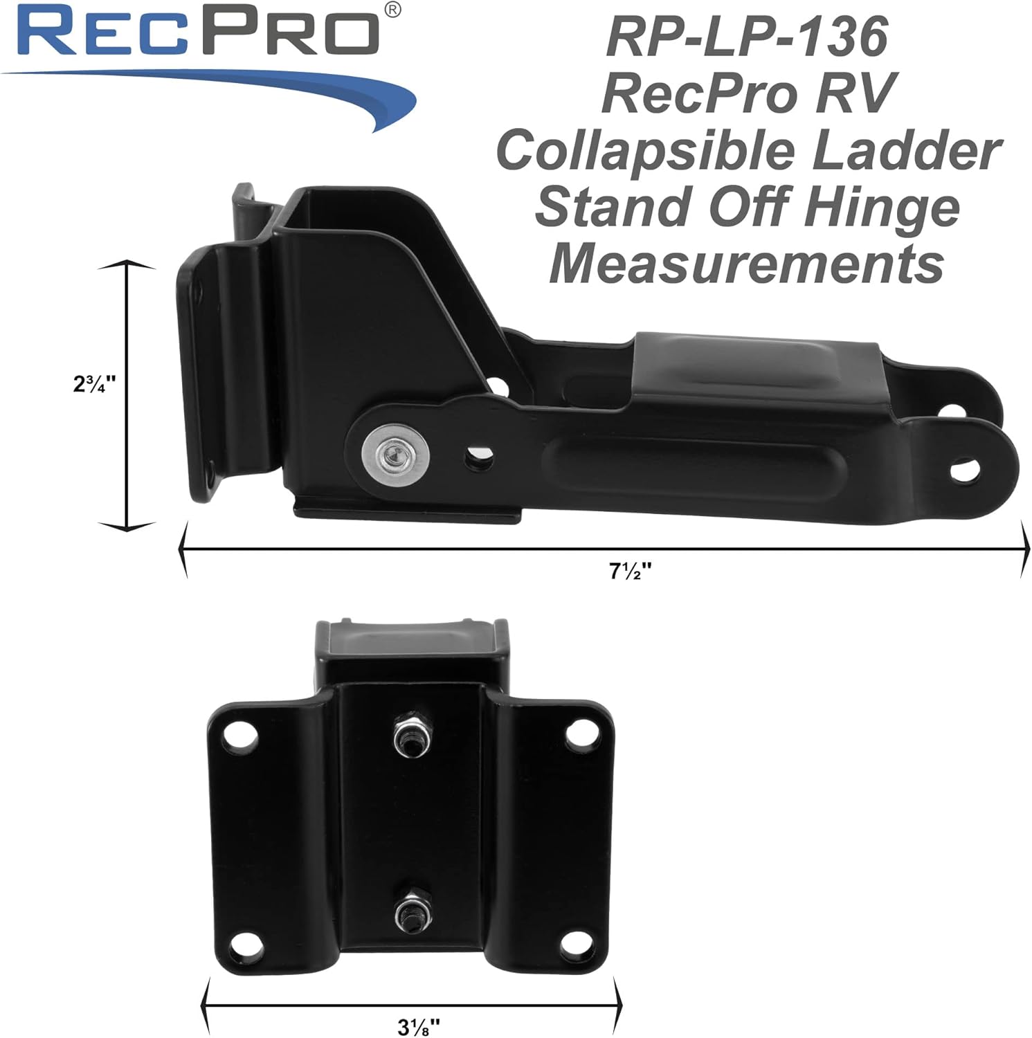 RecPro Stand Off Hinge Pair for Collapsible RV Ladder (Without Pin)
