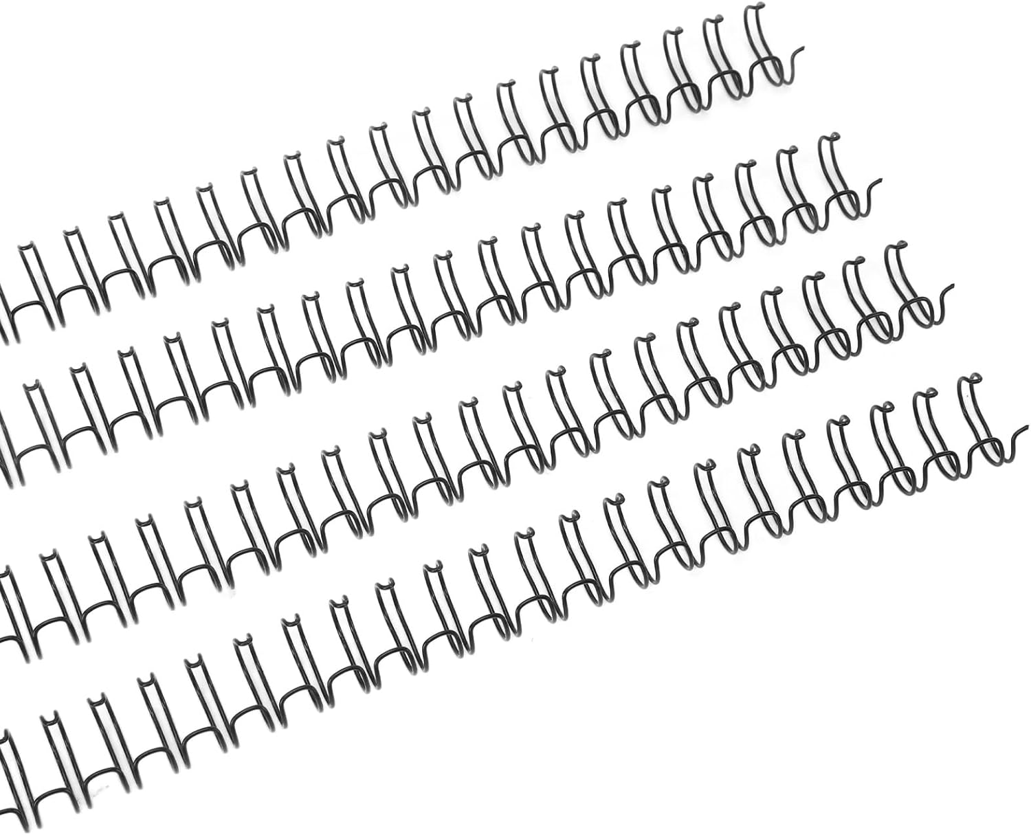 Hilitand 100Pcs Spiral Binding Coils, Plastic Spines 60 Sheet Capacity 3:1 Pitch Double Loop Wire Binding Spine 34 Loop 9.5mm Diameter (Black), HILITANDCPY27WQIX1-11