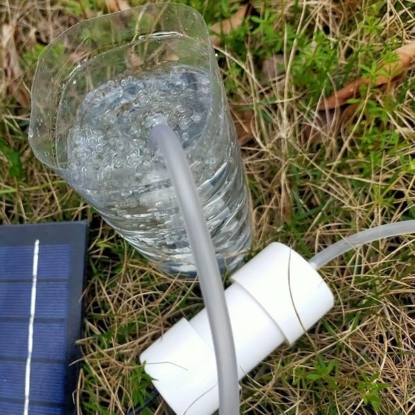 [Maplefea]ソーラーエアポンプ 酸素ポンプ 電源不要 屋外使用 24時間酸素供給 太陽光発電 取付簡単 エアーポンプ ソーラー USB/太陽光デュアル充電 静音設計 ガーデン噴水/庭池/生け簀/アクアリウム/観賞魚/屋外釣り魚の健康維持に適 - 3