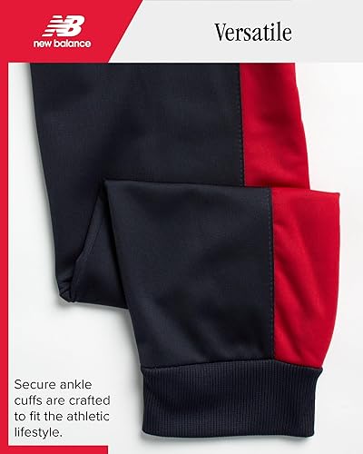 Vista 5 de New Balance Pantalones deportivos para niños, paquete de 4 unidades de pantalones deportivos para niños, pantalones deportivos con bolsillos (4-20)