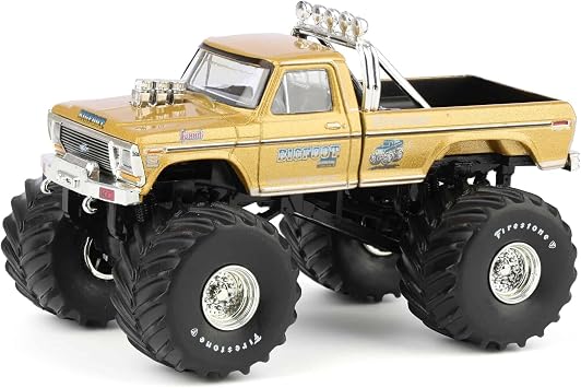 Greenlight 1/64 1979 Ford F-250 Monster Truck, Gold Metallic, Bigfoot #1 50th Anniversary GLT30552