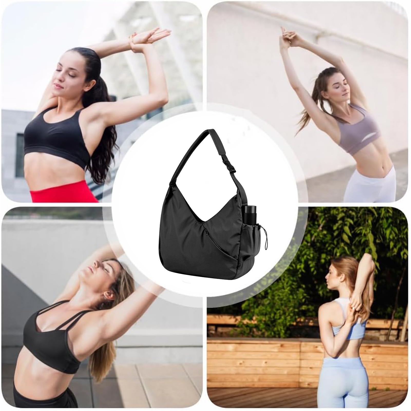 Torba pilates dla kobiet – wodoodporna torba marynarska ze sznurkiem, wytrzymały, lekki materiał o przestronnym designie, idealna na trening, sport, torba na noc, weekend, kemping, piknik, do biura na