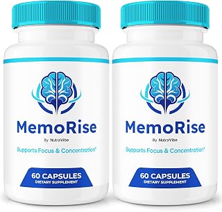 (2 Pack) MemoRise Capsules – Memo Rise Premium Brain & Memory Support | Natural Formula for Focus, Recall & Performance | Easy-to-Take Pills, Non-Habit Forming Supplement, Official (120 Capsules)