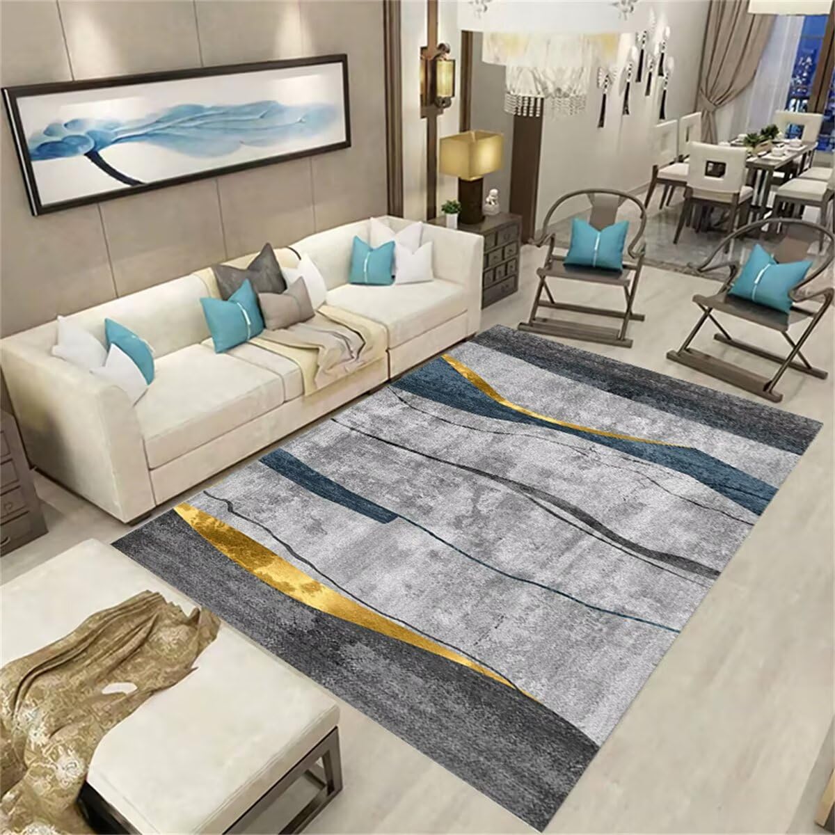 Tapis dry extérieur hydrofuge gris-bleu lavable et personnalisable pour entrée