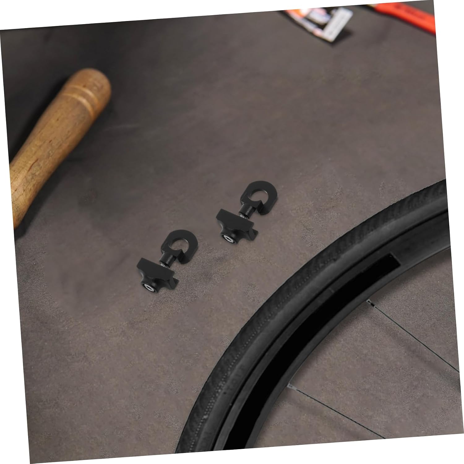 2pcs Bicycle Chain Tensioner Black Aluminum Alloy Chain Adjuster for Single Speed Folding Bikes Tool