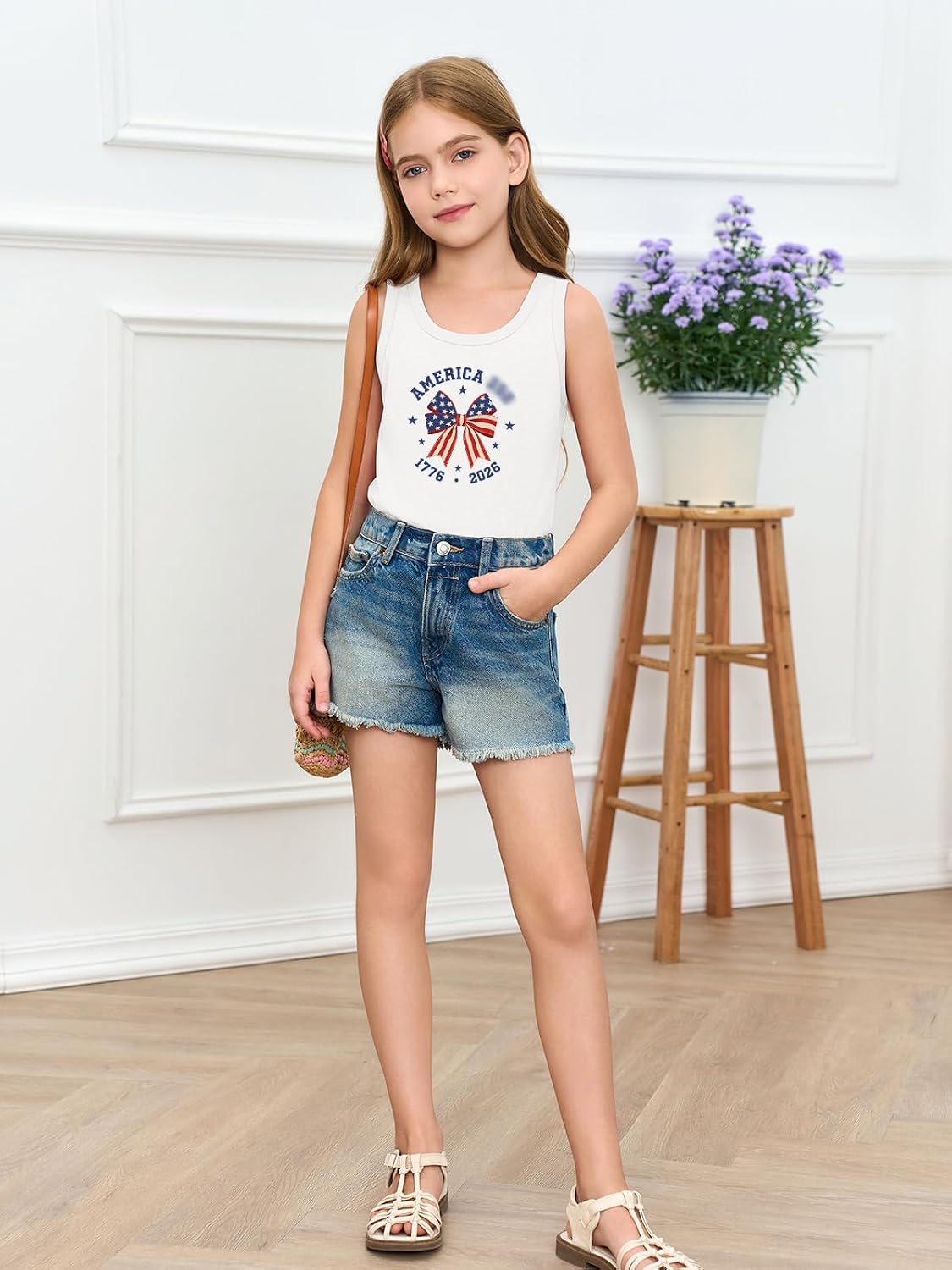 250th Anniversary USA Tank Tops Kids 4th of July Shirts Patriotic Tank Shirt American Flag Sleeveless Tops