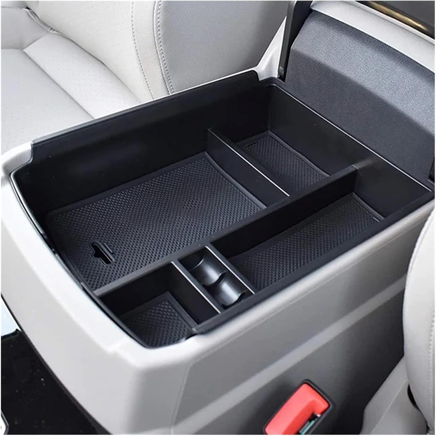 Center Console Organizer Tray Compatible Atlas Accessories 2018 2019 2020 2021 2022 2023 Armrest Storage Glove Box(Black Logo)