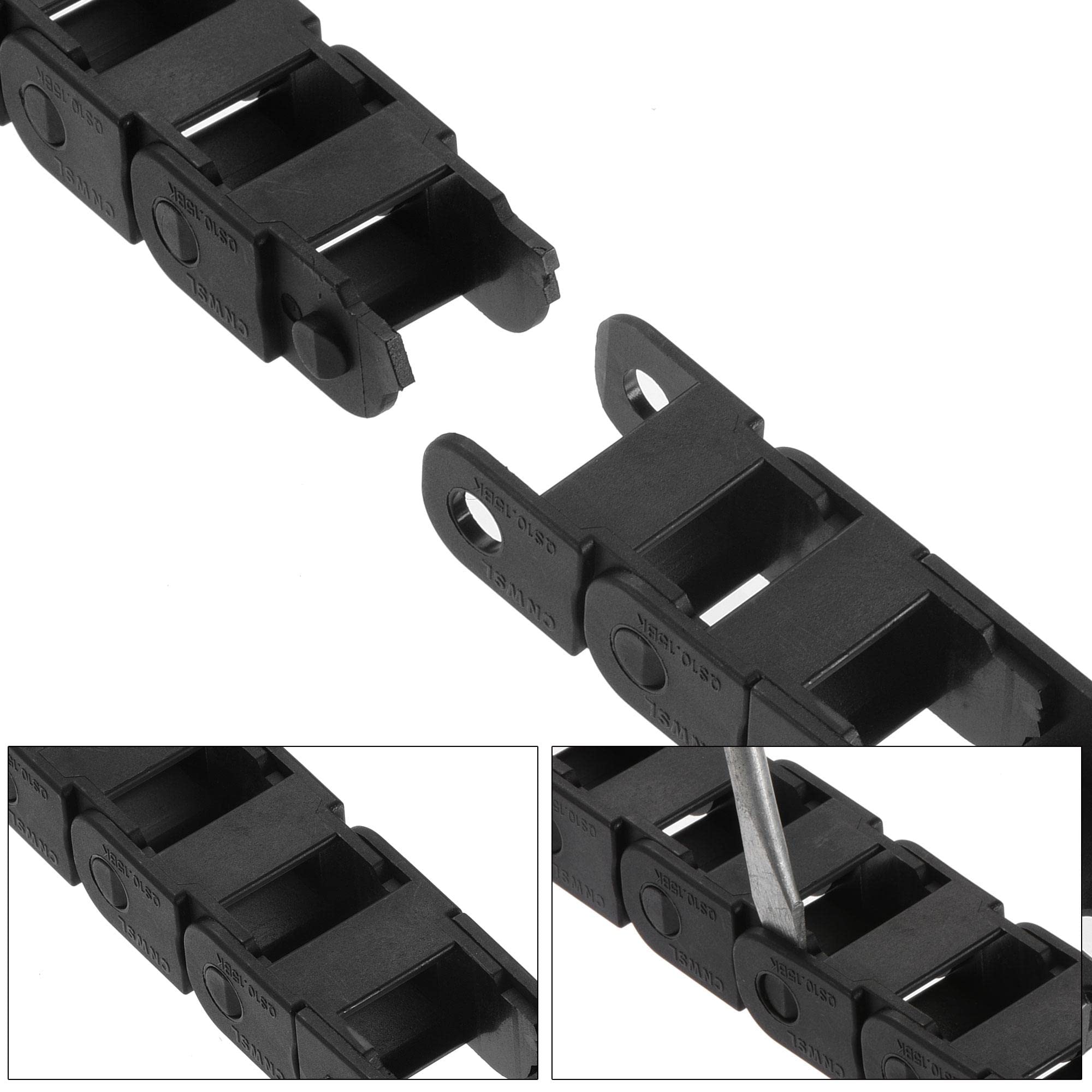 MECCANIXITY R28 10x15mm Drag Chain Cable Wire Carrier Nylon Open