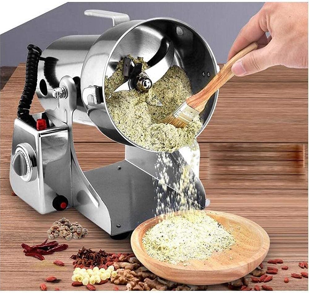 Grain Crusher Electric Mill Spice Herb Grinder Pulverizer Powder Machine for Herbs Grains Coffee Rice Corn Sesame Soybean Fish Feed Pepper Medicine