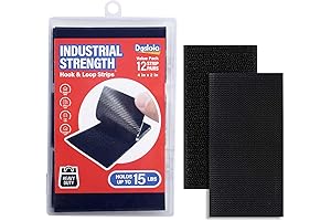 Wide Velcro Strips with Adhesive Back: 4x2 Inches | Industrial-Strength Sticky Hook...