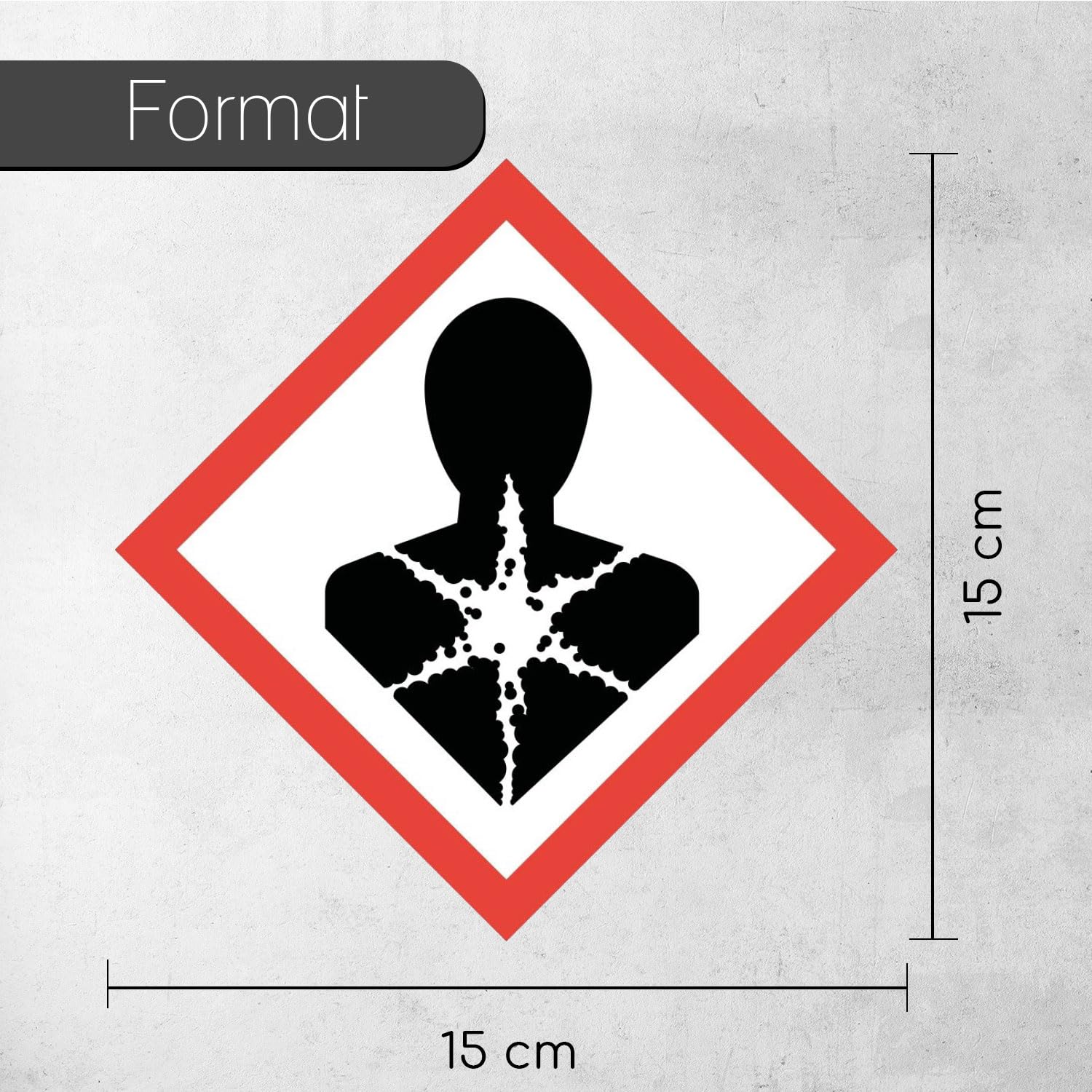 Pizsieat Warnaufkleber 'Giftige Stoffe' – 20 Stück, 3,6 & 8 Cm, Nach ASR A1.3/ISO 7010, Aus PVC Selbstklebend