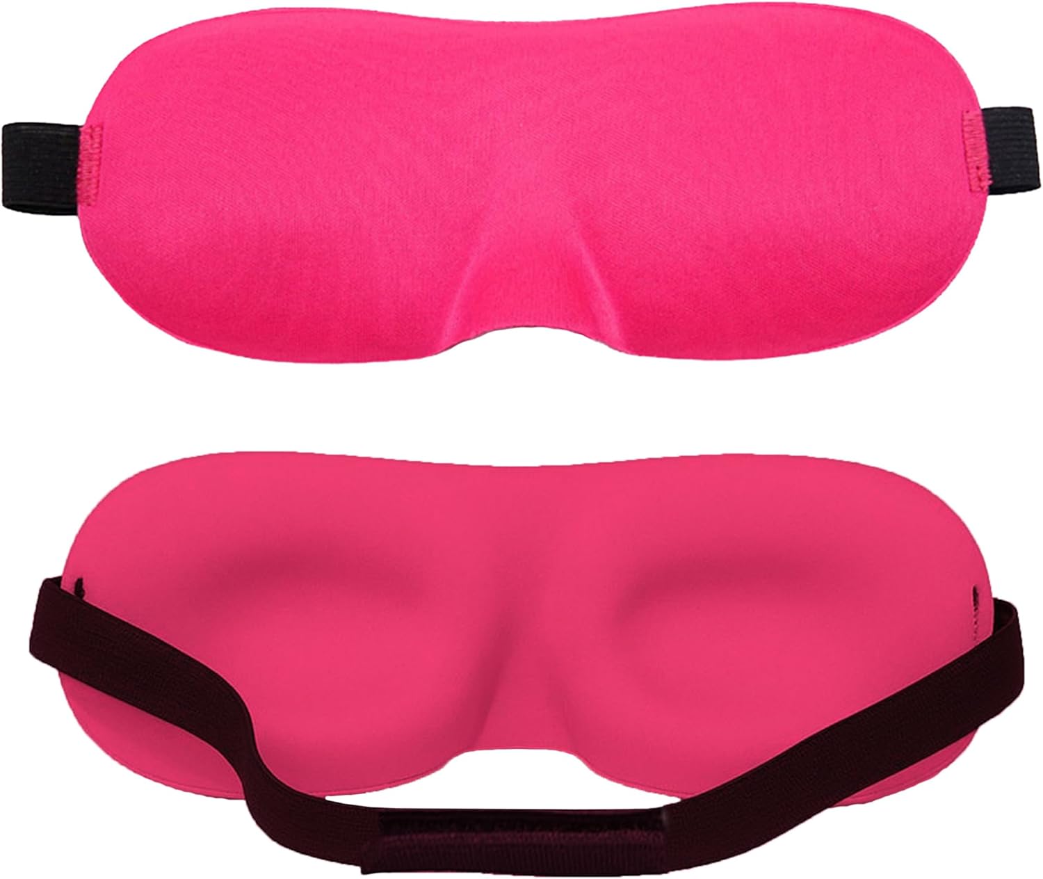 Trimming Shop 3D Sleep Eye Mask with Adjustable Strap Luxury Blindfold Sleep Mask Men & Women Light Blocking Eye Blinder Soft & Comfortable Sleep Mask for Travel Sleeping (Hot Pink)