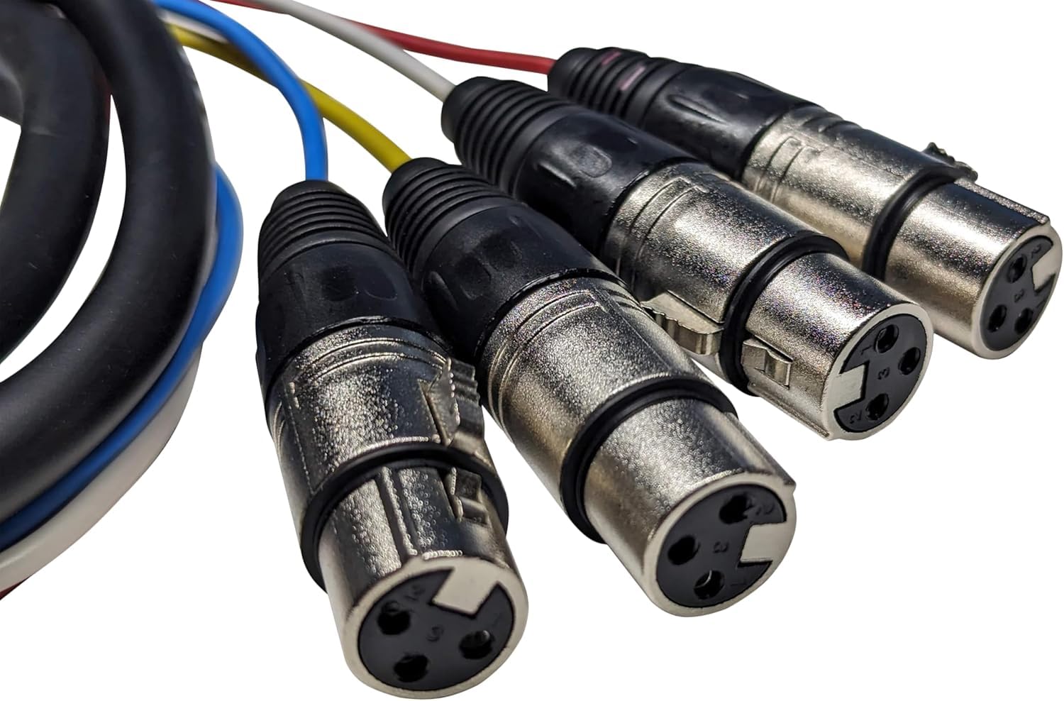 Câble audio serpent XLR mâle vers femelle à 4 canaux, code couleur pour live, enregistrement, studios, mixeurs, systèmes IEM et micro, 6 m
