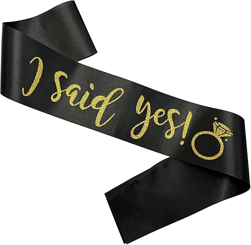 Banda con texto en inglés "I Said Yes para mujer, propuesta de compromiso, banda de despedida de soltera para despedida de soltera, regalos de boda,