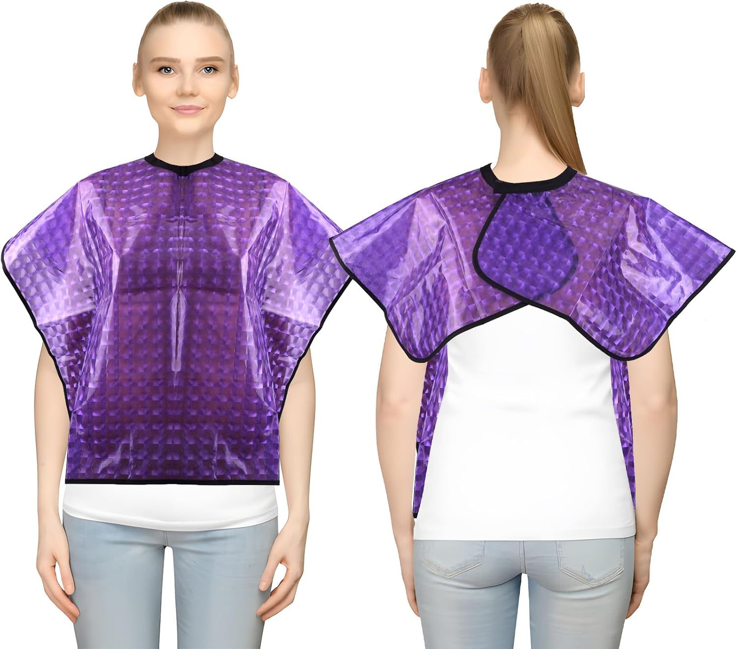 Mastectomy Post Surgery Shower Cape, Waterproof Mastectomy Recovery Supplies for Chest & Shoulder Protection After-Surgery Must Haves (Purple)