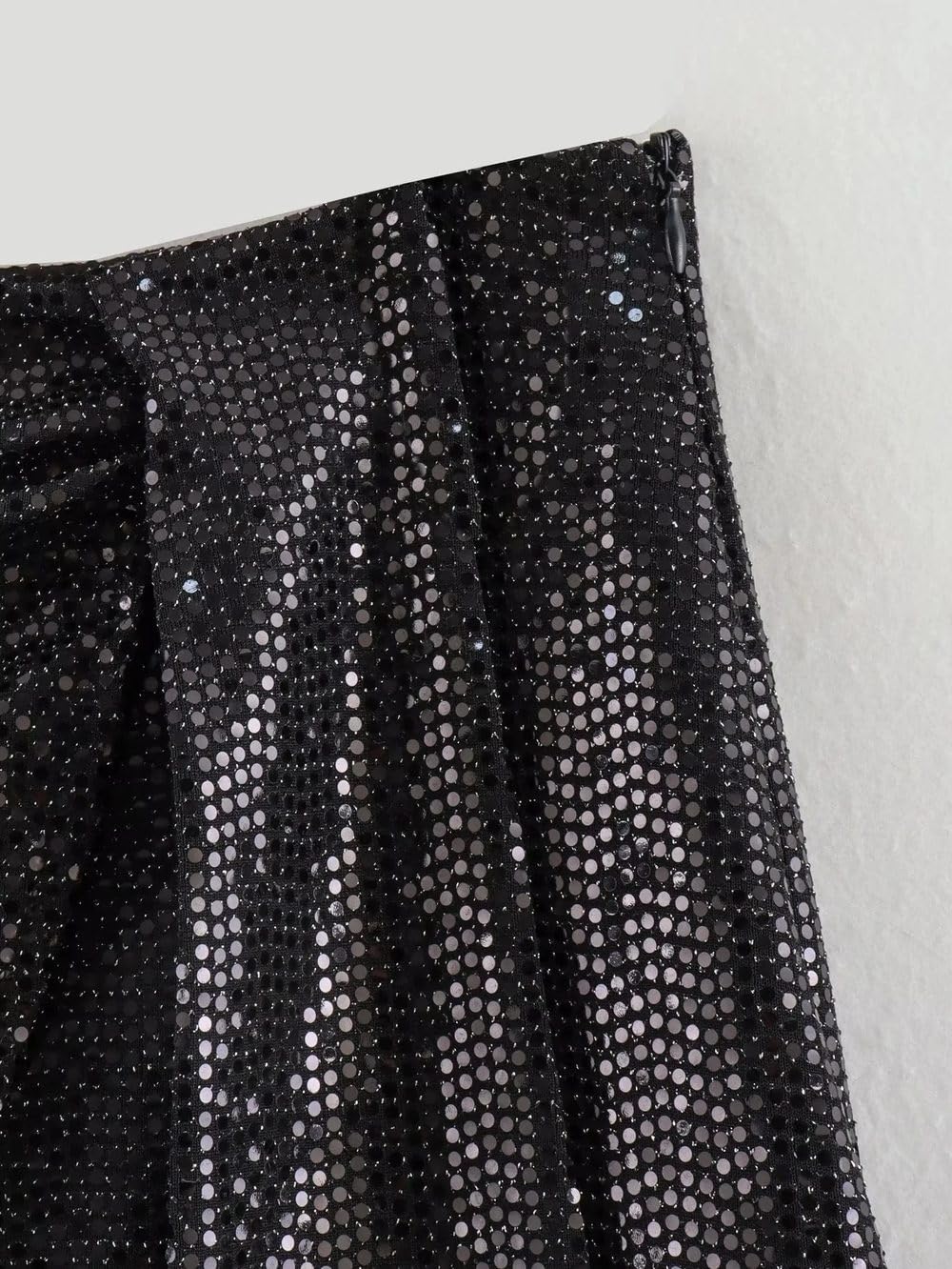 SWEPER Falda Corta De Mujer - Falda Pantalón Cruzada con Diamantes De Imitación para Mujer, Estilo De Fiesta, Cintura Alta, Cremallera Lateral, Pantalones Cortos Femeninos Versátiles