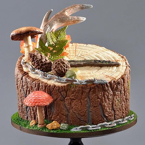 Miniatura 4 de Molde de silicona con textura de corteza de árbol para decoración de pasteles, decoración de cupcakes, pasta de goma de caramelo de chocolate,