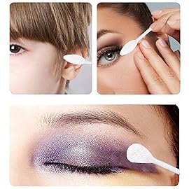 Paper Stick Thick Cotton Swabs with Precision and Flattened Tip 375pcs, Pointed&Flattened Tip Cosmetic Applicators XL Size