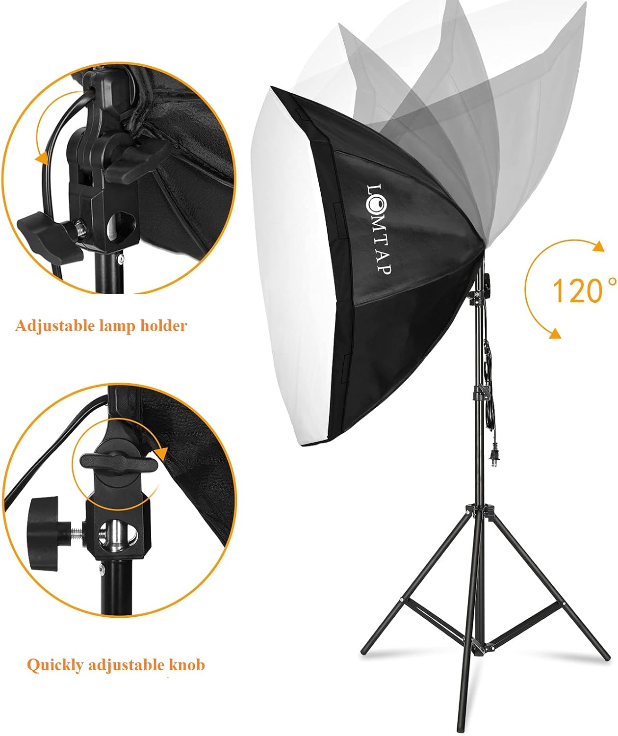 Exсluѕіvе Dіѕсоunt 80% оƒƒеr LOMTAP Softbox Lighting Kit 2 Photo Studio Continuous Lighting Soft Boxes 23x23 inch (60x 60cm) Professional Photography Lights Equipment with 3 x 150W Bulbs 2 in 1 Light Reflector and Carrying Bag ❤ Crаzу Dеаlѕ LOMTAP Softbox Lighting Kit 2 Photo Studio Continuous Lighting Soft Boxes 23x23 inch (60x 60cm) Professional Photography Lights Equipment with 3 x 150W Bulbs 2 in 1 Light Reflector and Carrying Bag