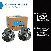 Vista 601 de TRQ Juego de 2 rodamientos de rueda trasera y conjunto de cubo con sensor ABS compatible con Ford Transit Connect 2014-2018