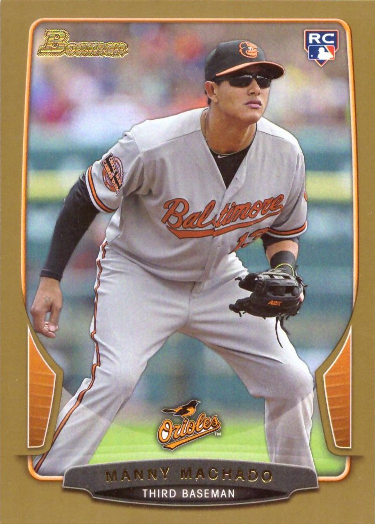 Amazon.com: 2013 Bowman Gold Baseball #215 Manny Machado Rookie