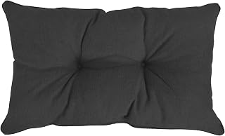 POKAR Rückenkissen Stuhlkissen Rückenlehne für Stuhl Rattanmöbel Gartenmöbel Kissen Outdoor Rückenpolster Lounge Polster 60x40x10 cm, Anthrazit