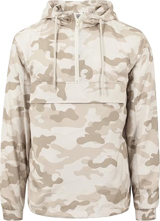 Urban Classics Men's Camo Pull Over Jacket