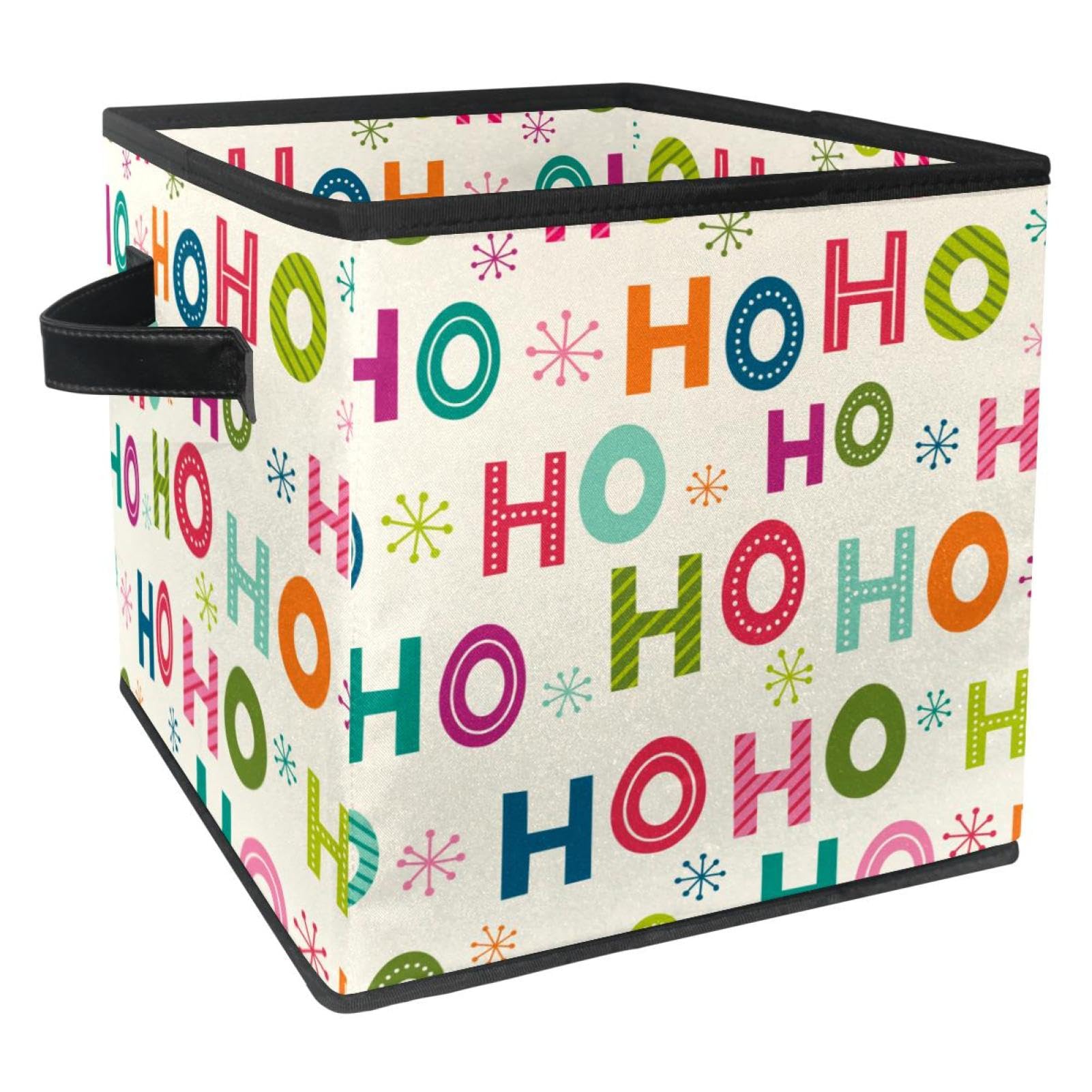 Cube de rangement en tissu avec poignées bac pliable pour vêtements et jouets