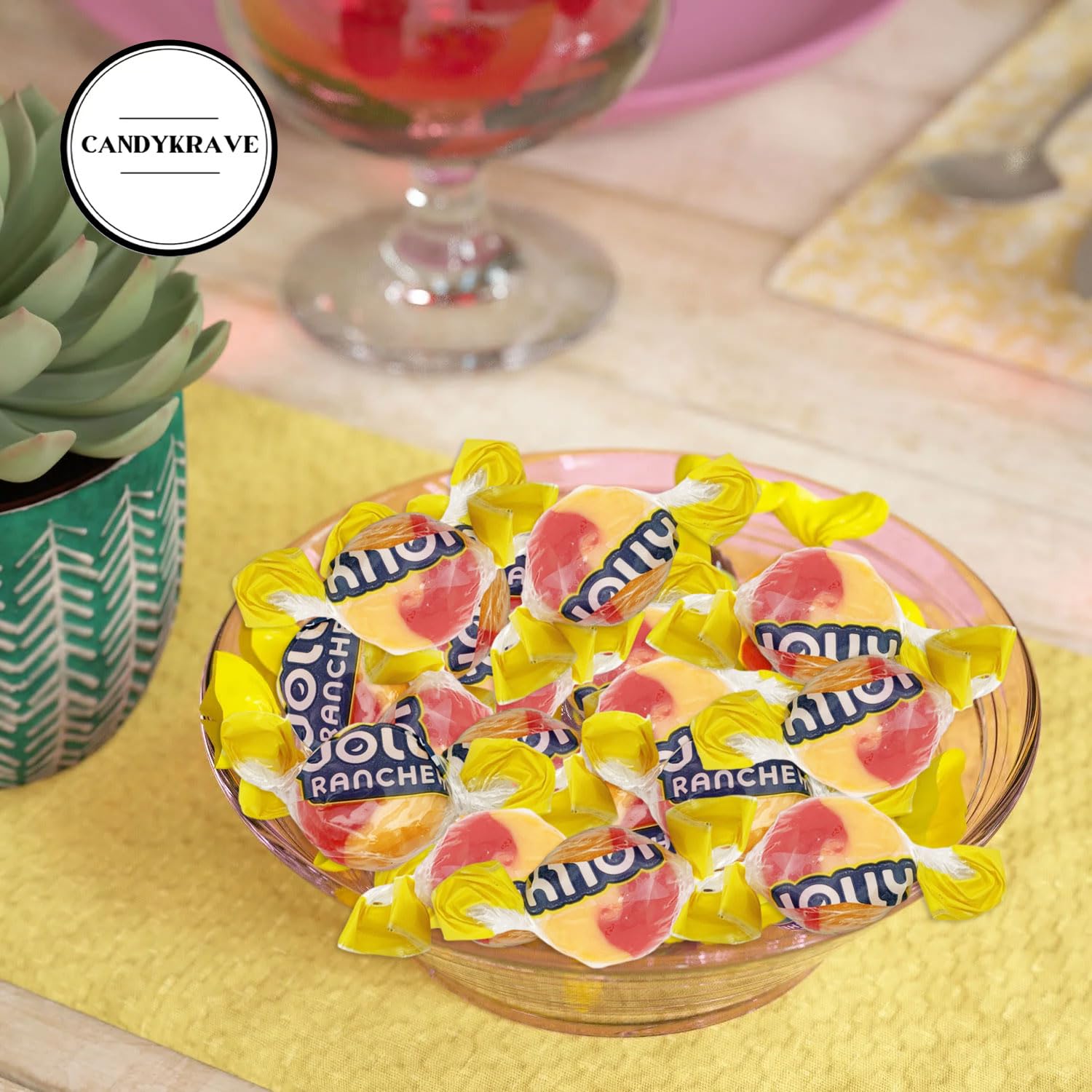 Jollie Ranchers 2 in 1 Cherry & Orange Hard Candy Pack - Delicious Fruity Flavors - Individually Wrapped Mini Candies for Halloween, Thanksgiving, Birthdays, Pinata, Gender Reveal & Pantry (1 lbs)