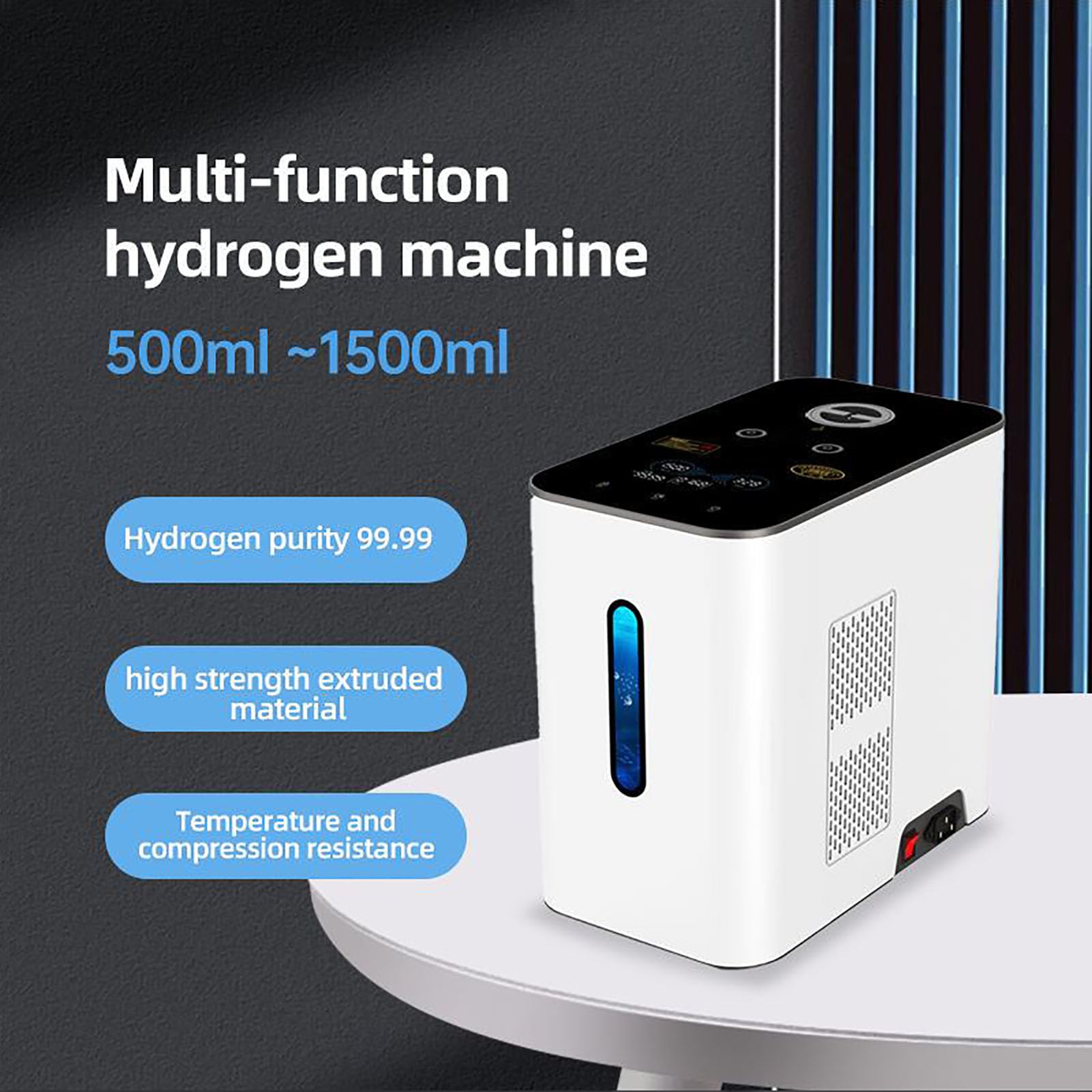 Urządzenie do inhalacji wodorem 500/1000/1500 ml/min Generator wodoru z separacją HO Urządzenie do inhalacji H2 firmy PEM Tech, wysoka czystość 99,99%, dwa wyjścia 1000ml