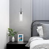 Vista 9 de 1 Paquete Accesorio de Lámpara Colgante de Techo, Luces Colgantes para Isla de Cocina Lámpara Colgante de Cristal, Accesorio de Luz Colgante