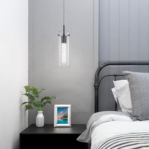 Miniatura 9 de 1 Paquete Accesorio de Lámpara Colgante de Techo, Luces Colgantes para Isla de Cocina Lámpara Colgante de Cristal, Accesorio de Luz Colgante