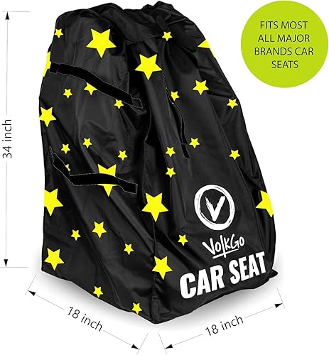 Miniatura 8 de V VOLKGO Bolsas de asiento de coche para viajes aéreos para avión, fácil de transportar bolsa de asiento duradera para puerta de asiento, bolsa de