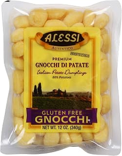 Alessi Gluten-Free Potato Gnocchi Imported from Italy, 12oz Packs (12 Count) - Authentic Italian Dumplings