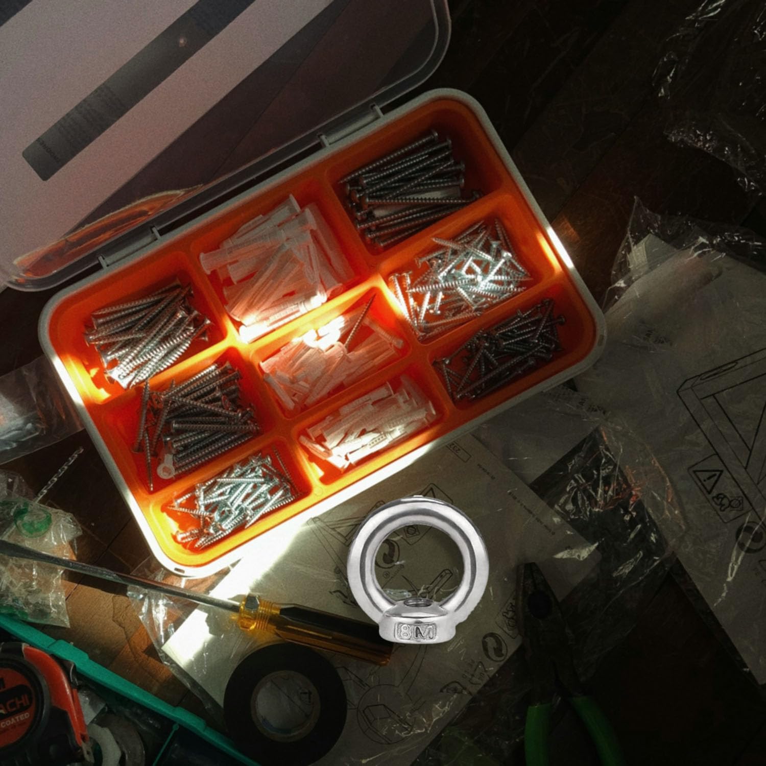 Tuercas anulares Tuercas anulares de acero inoxidable Tuercas anulares de acero inoxidable para montaje en cuerda Accesorios de elevación Pulido de superficies Plata 10 unidades (M8)