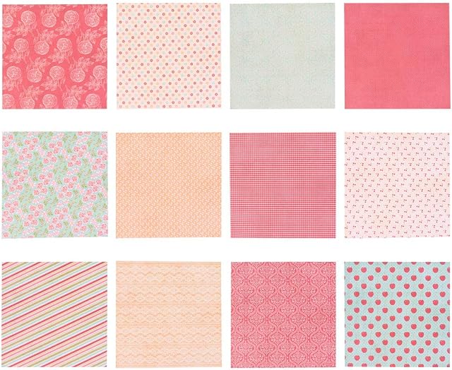 HEALLILY Scrapbook Paper Pad Colorful Decorative Paper Single-Sided Craft Paper for Scrapbook Craft Photo Album 24 Sheet