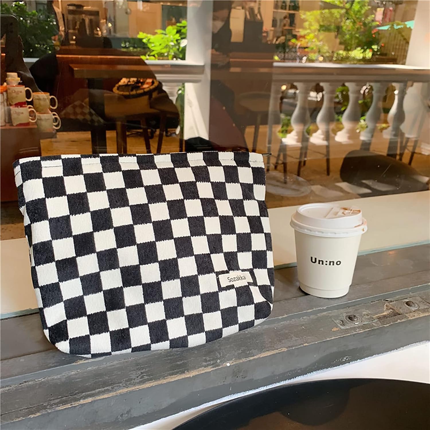 KEYRI Make up Bag Toiletry Bag Portable Travel Makeup Pouch Mini Cosmetic Bag Plaid Corduroy Zipper Pouch Cosmetic Organizer for Women and Girls Small Make up Bag (Black) 9 71DM8bOv8hL. AC SL1500