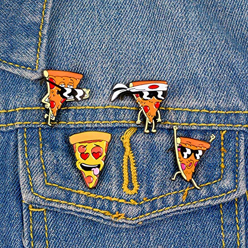 Gyayu Cute Cartoon Brooch Pins Enamel Brooches Lapel Pins Badge For Women Girls Children For Clothing Bag Decor (Funny Pizza) #TOP2