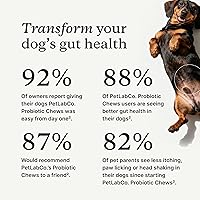 Vista 2 de PetLab Co. Probióticos para perros, ayudan a la salud intestinal, la diarrea ocasional, la salud digestiva y las alergias estacionales, sabor a