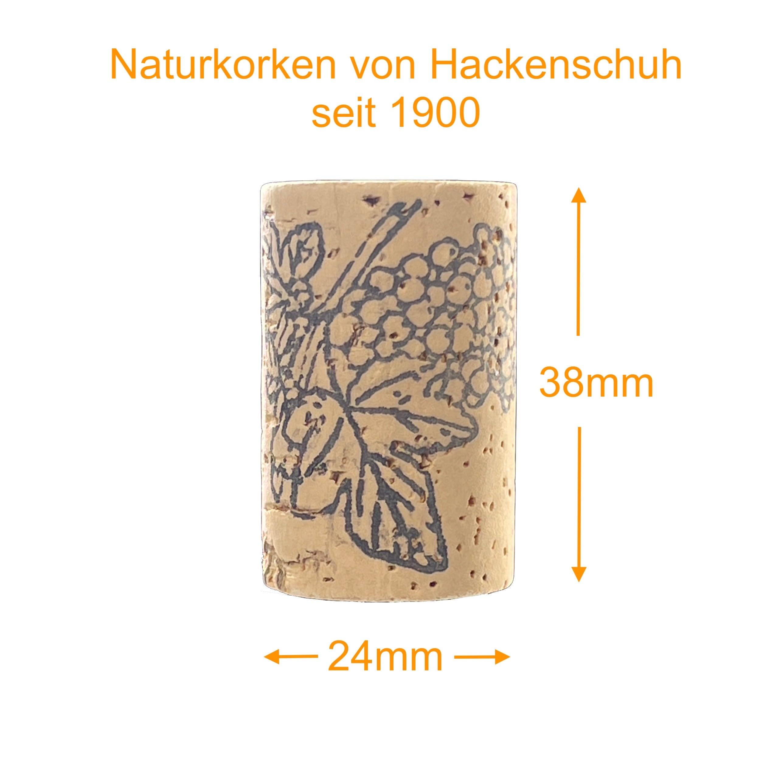Premium Weinkorken Naturkorken 38x24mm für perfekte Getränkeabfüllung – Ideal für handelsübliche Flaschen (100)