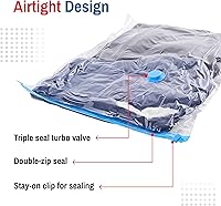 Vista 5 de Spacesaver - Bolsas de almacenamiento al vacío - Para ropa, edredones, mantas, ropa de cama - Bolsas de vacío para viajes + bomba de mano - Chica